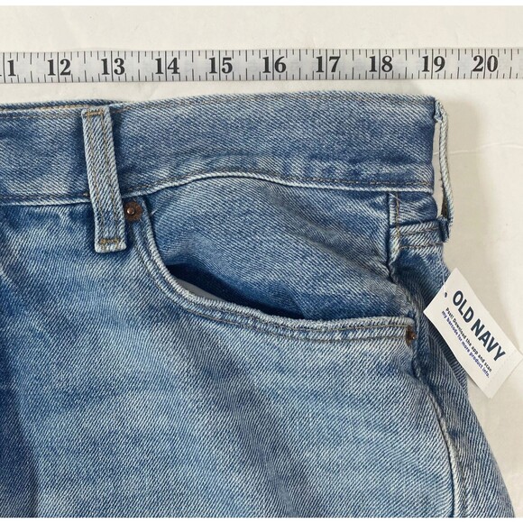 Old Navy High Rise Slouchy Straight Crop Jeans Womens 14 Nessa Frayed Hem NWT - Picture 13 of 16